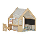 Flair - Avenlur Wood Indoor Playhouse Desk with Chair