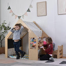 Flair - Avenlur Wood Indoor Playhouse Desk with Chair
