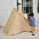 Wood Learning Tent and Climber with Desk and Chair