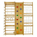 Walnut - 9-in-1 Swedish Ladder Wall Gym Set