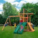 Outing with Double Slides Swing Set
