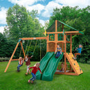 Outing with Double Slides Swing Set