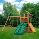 Outing with Double Slides Swing Set