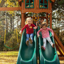 Outing with Double Slides Swing Set