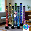 PLAYLEARN 5ft Sensory LED Bubble Tube Lamp with 2 Brackets
