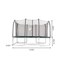 14' x 8' Rectangle Trampoline - Green