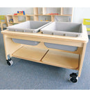 Whitney Brothers Mobile Sensory Play Table With 2 Tubs and Lids (CH4049)