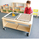 Whitney Brothers Mobile Sensory Play Table With 2 Tubs and Lids (CH4049)