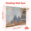 Wood and Hearts 3-in-1 Swedish Ladder Wall Gym for kids set