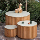 Avenlur Nesting Fluted Tables - White