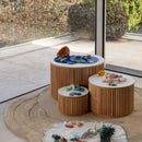 Avenlur Nesting Fluted Tables - White