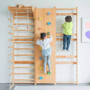 Avenlur Walnut 79" Wall Mounted Jungle Gym
