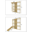 Avenlur Walnut 79" Wall Mounted Jungle Gym