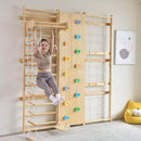 Avenlur Walnut 79" Wall Mounted Jungle Gym