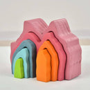 Wooden Mountain Rainbow Stacker Toy Puzzle Blocks
