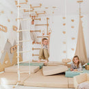 Wood and Hearts Climbing Wall Playground