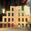 Green Elephant Rainbow Lucite Building Blocks - 50 Piece Set