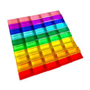 Green Elephant Rainbow Lucite Building Blocks - 50 Piece Set