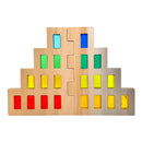 Green Elephant Rainbow Lucite Building Blocks - 50 Piece Set