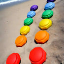 Green Elephant Rainbow Stepping Stones - 6 Piece Set