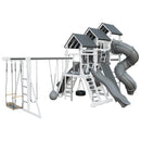 Pinnacle Vinyl Outdoor Playset with Monkey Bars