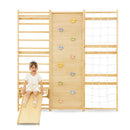 Walnut Modular Swedish Ladder Jungle Gym - 79 Inch Wall Mounted