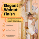 Walnut Modular Swedish Ladder Jungle Gym - 79 Inch Wall Mounted