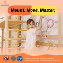 Walnut Modular Swedish Ladder Jungle Gym - 79 Inch Wall Mounted